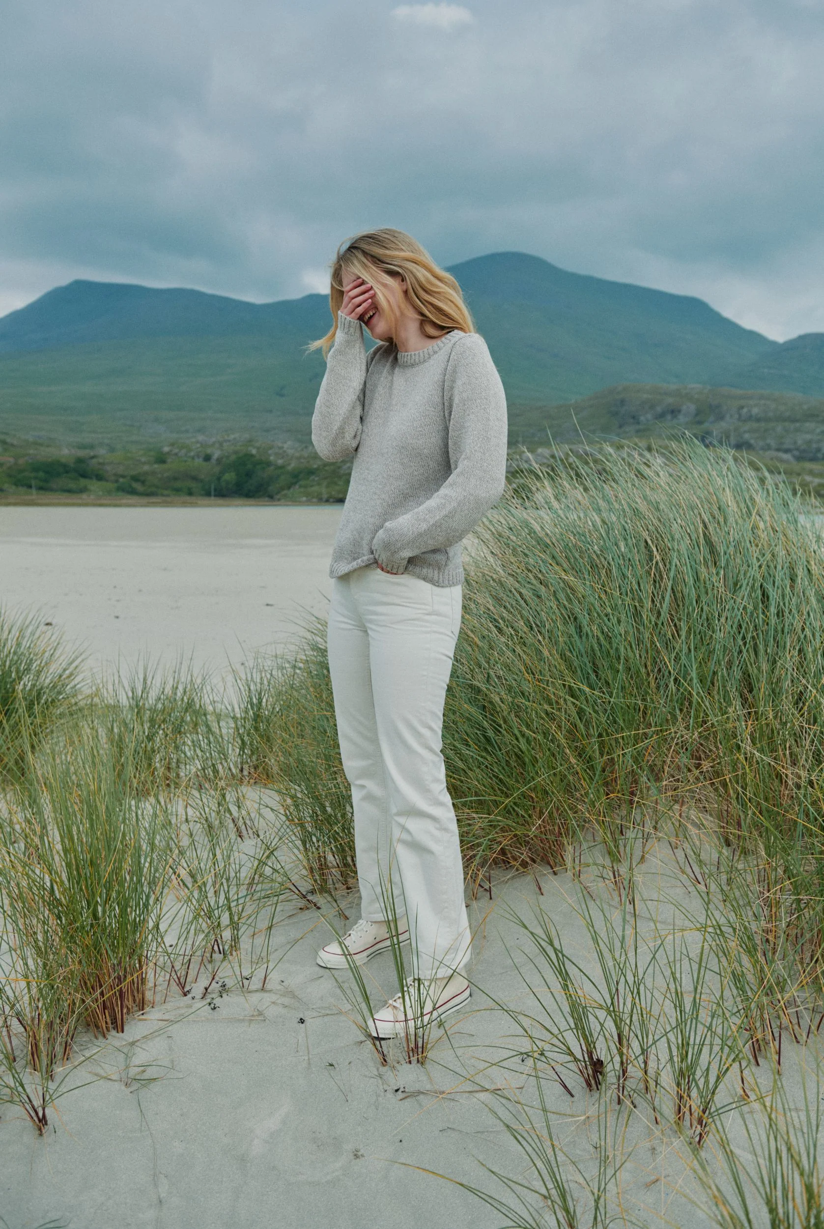 Aoife Supersoft Merino Crewneck Sweater - Oat - Image 4