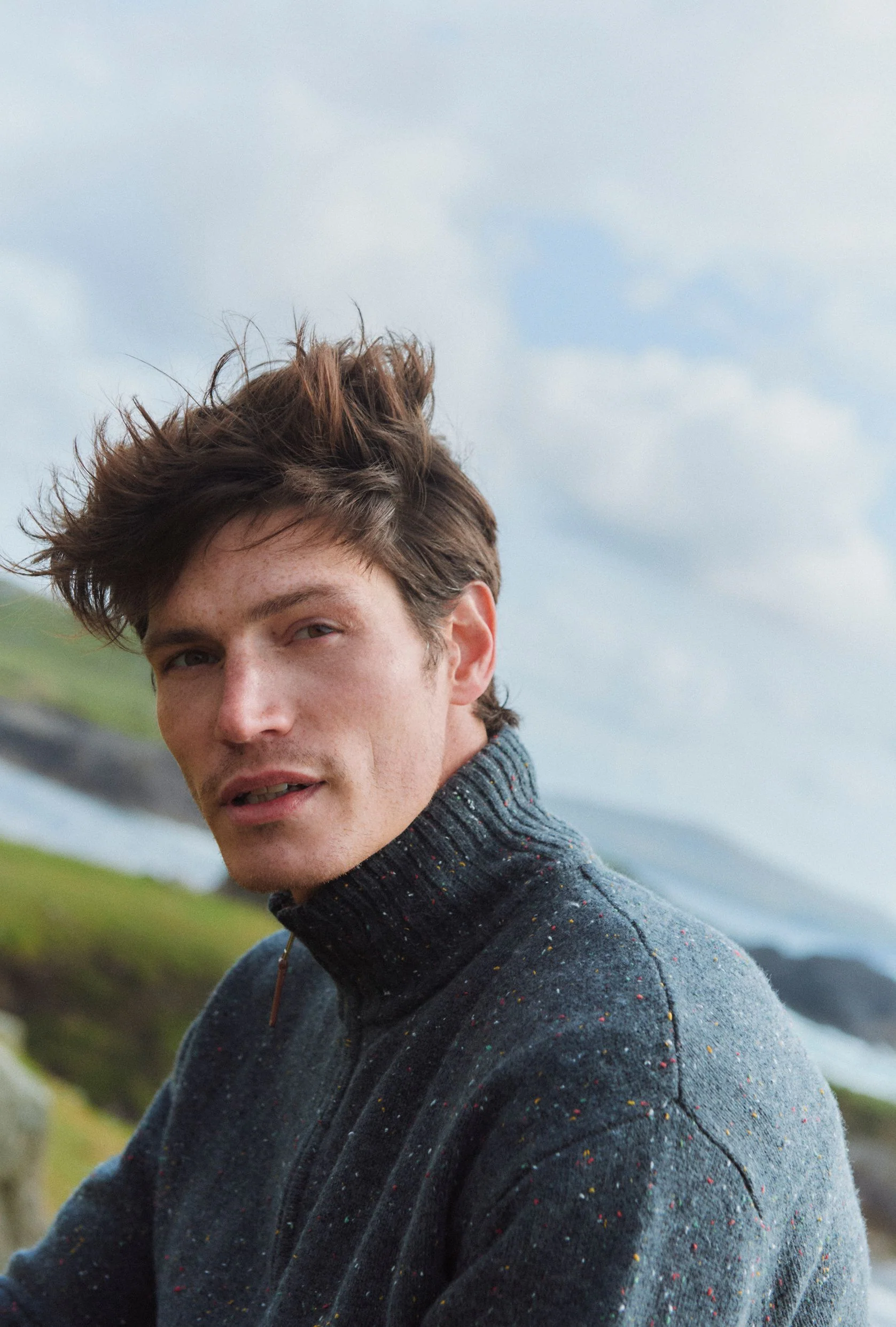 Belleek Troyer Mens Sweater - Grey - Image 3