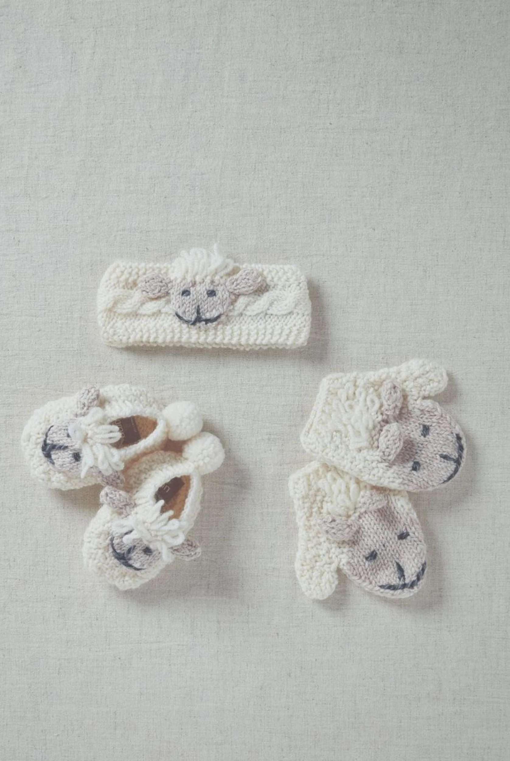 Shepley Baby Aran Wool Headband - Cream - Image 4